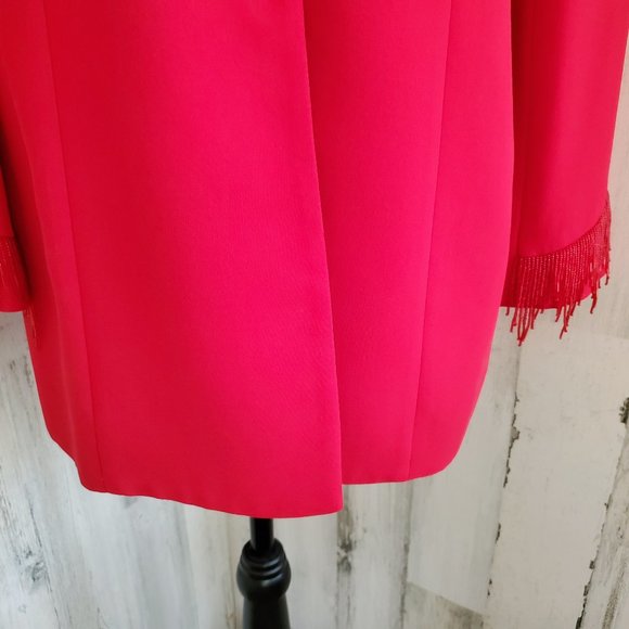 VINTAGE CARAMIA 2 PIECE BEADED FRINGE SKIRT SET SUIT - Picture 5 of 13